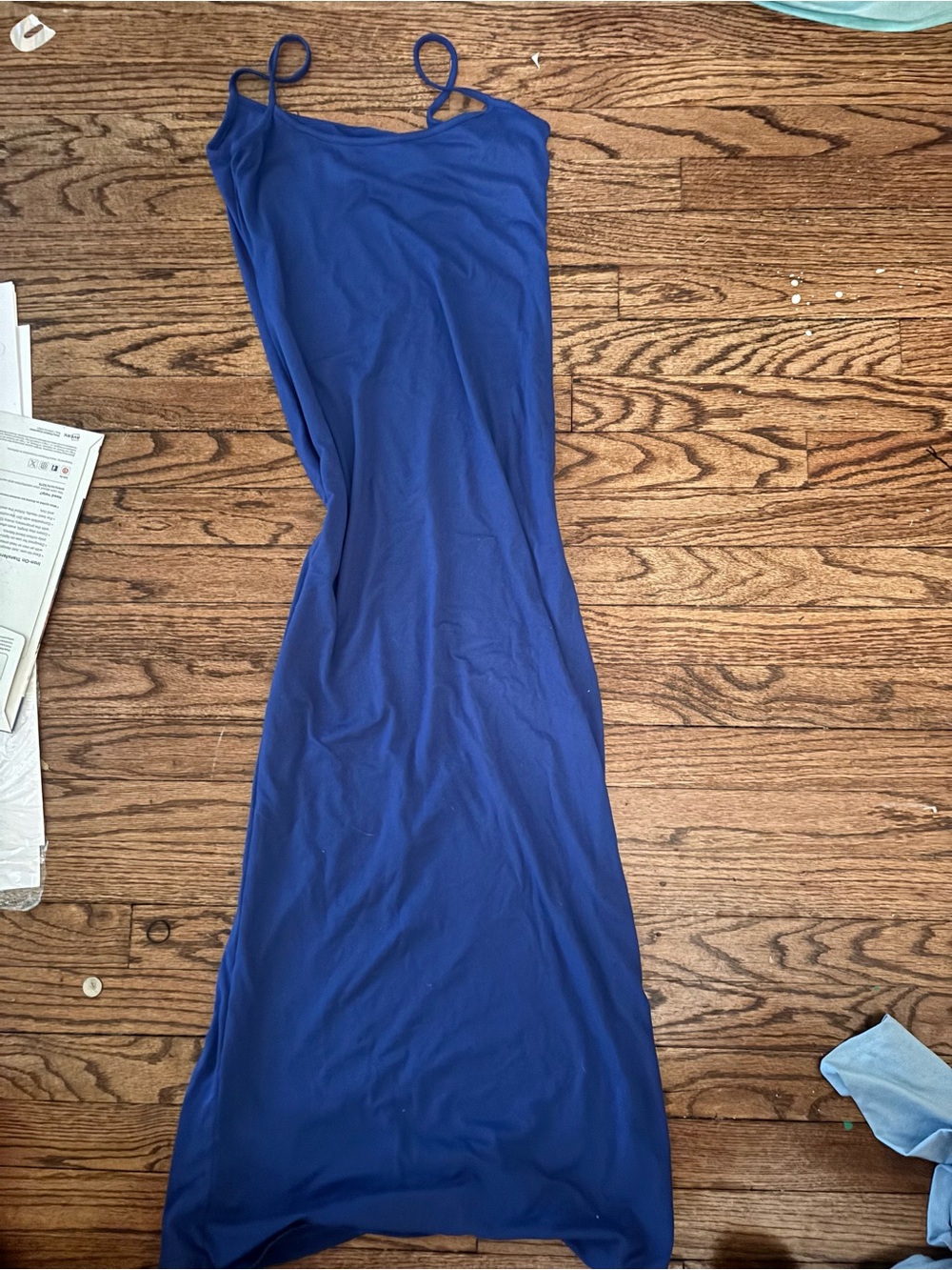 Royal Blue Spaghetti Strap Maxi Slip Dress